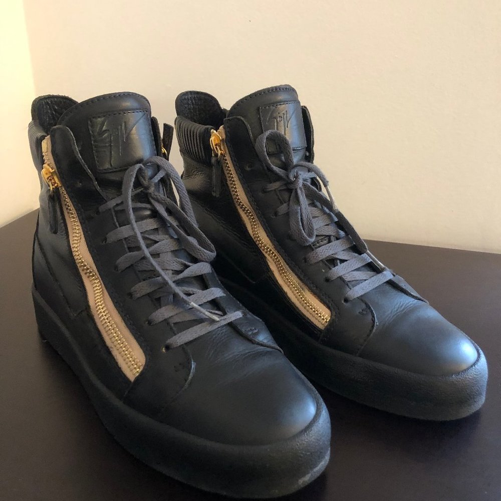 Giuseppe Zanotti Men's Kriss Leather Sneakers, Size 44 EU